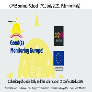 Summer School "Good(s) monitoring europe!" - la presentazione di Simona De Luca