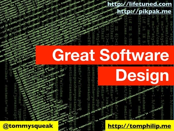 Great Software Design