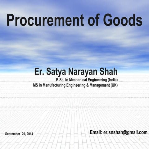 Goods Procurement­