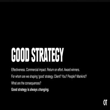 What makes good strategy? By Alex Wood, strategy director, DT