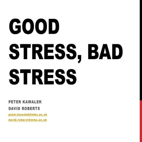 Good stress bad stress 