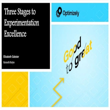 Experimentation Excellence Webinar Series: Time to scale up