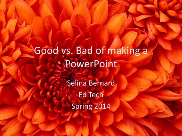 Good vs bad powerpoint