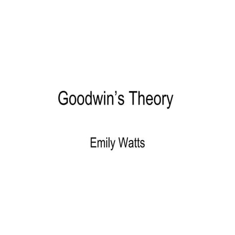 Goodwin’s theory