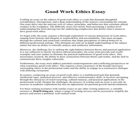 Good Work Ethics Essay.pdf