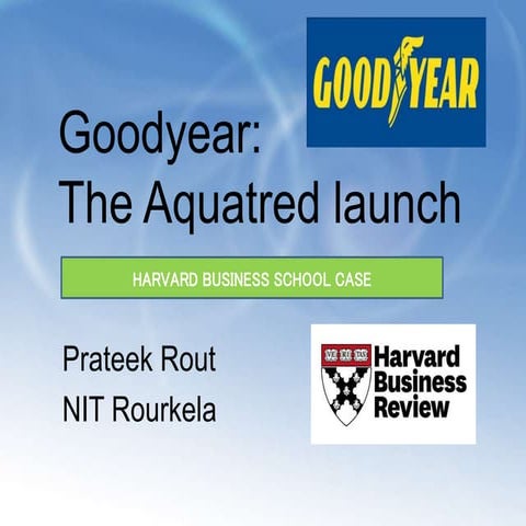 Case study on Goodyear: The Aquatred launch