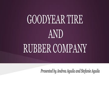 Goodyear tire and rubber company