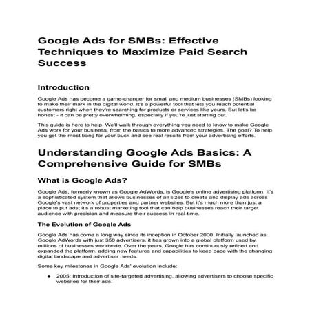 Google Ads for SMBs: Effective Techniques to Maximize Paid Search Success.pdf