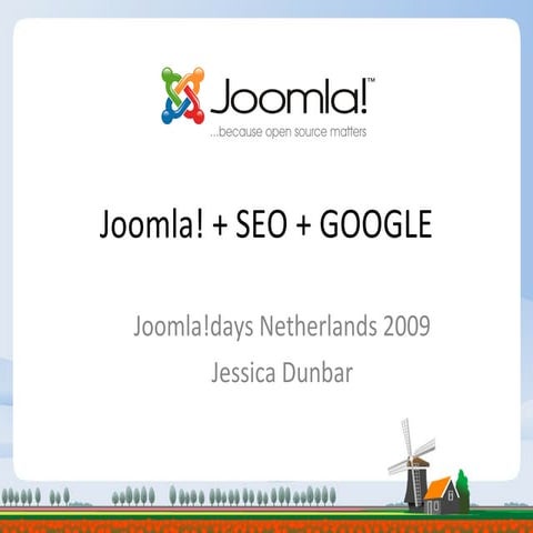 Joomla + SEO + Google - Joomla!Days NL 2009 #jd09nl