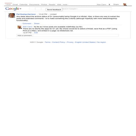 Sharing Threads from Google+