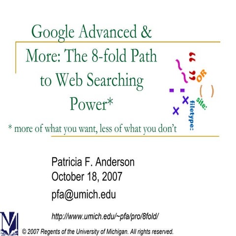 Google Advanced and More