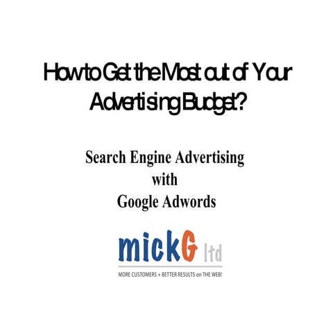 Google Adwords Introduction