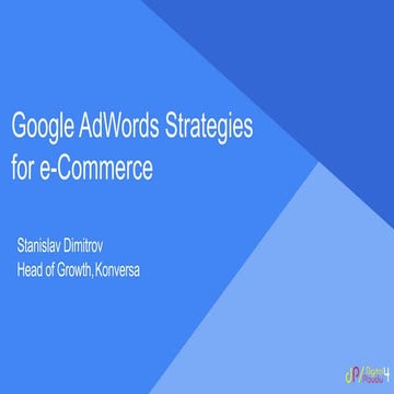 Google AdWords Strategies for e-Commerce