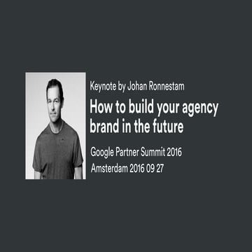 How to build your future agency brand