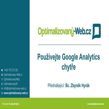 Používejte Google Analytics chytře