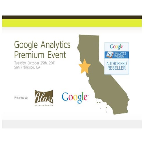Google Analytics Segmentation Visualization Customization, GA Event - San Fra...