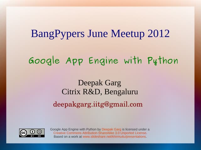 Google app-engine-with-python