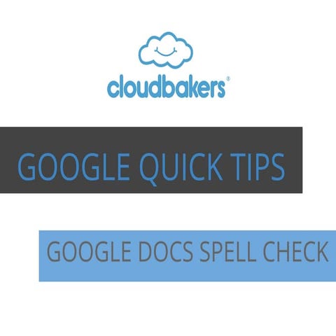 Google Quick Tip - Spell Check