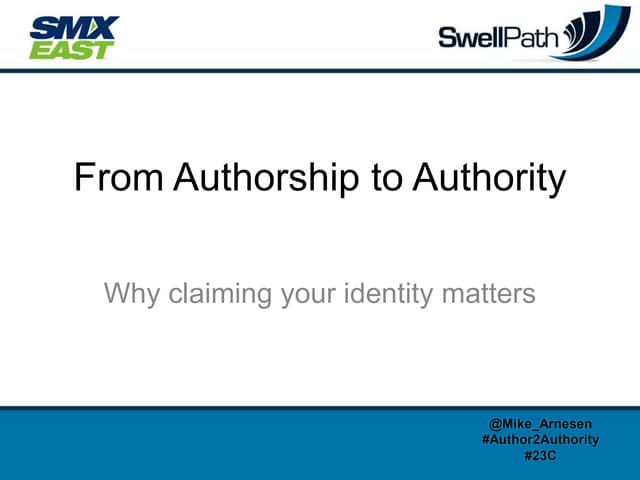 From Authorship to Authority 