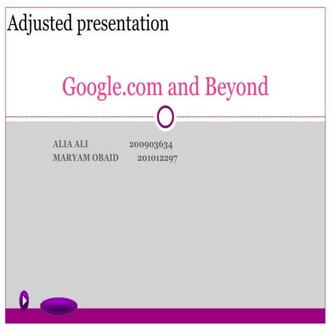 Google.com and beyond adjusted