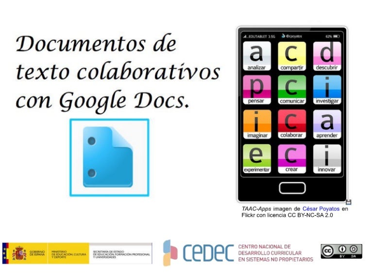 Google Docs Procesador de textos. CeDeC