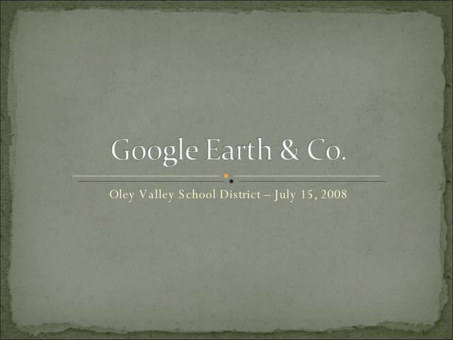 Google Earth Power Point