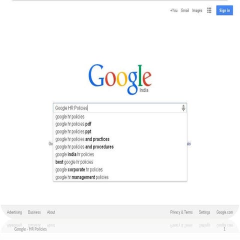 Google - HR Policies