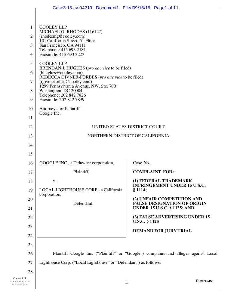 Google Robocalls Lawsuit Against Local Lighthouse Corp