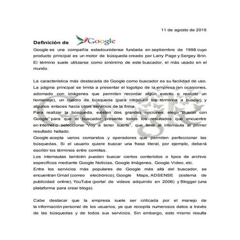 Google 11 de agosto de 2015