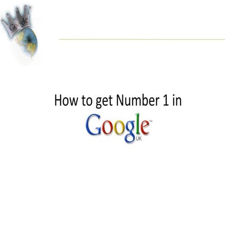 How to get top in Google