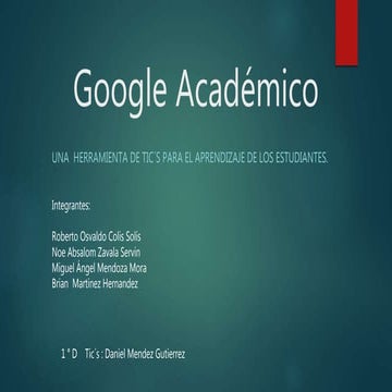 Google académico en las tic´s de la información tecnológica