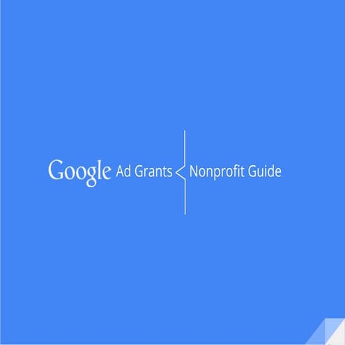 Google Ad Grants for Nonprofits Guide