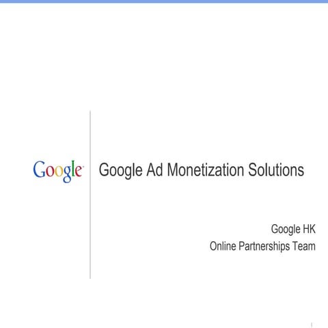 Google Ad Monetization Solutions