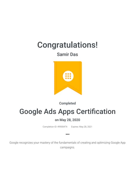 Google Ads Apps Certification PDF Computer Software and Google Ads Apps Certification PDF Computer Software and