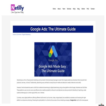 Google ads the ultimate guide
