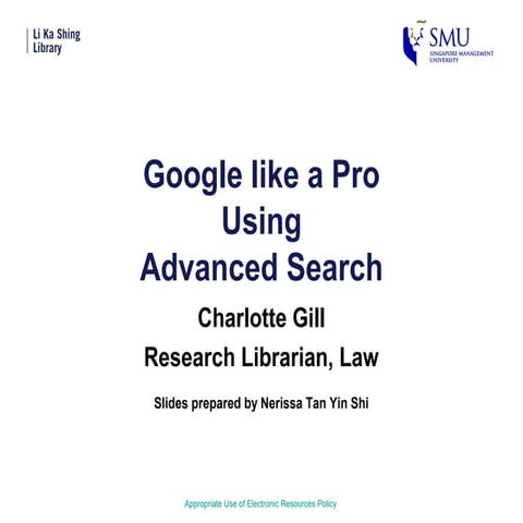 Google like a Pro Using Advanced Search 
