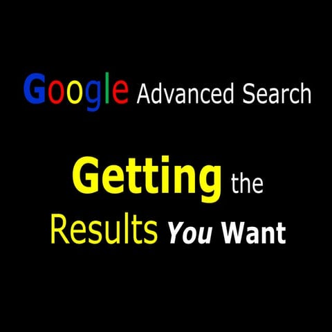 Google Advanced Search