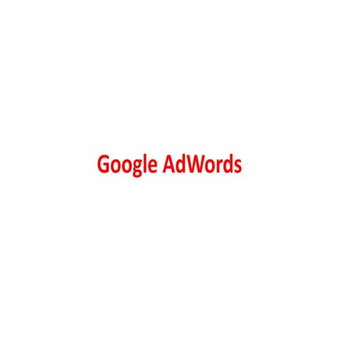 Google AdWords