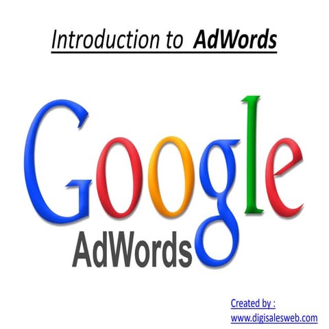 Google AdWords-Introduction