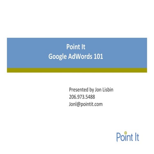 Google Adwords 101