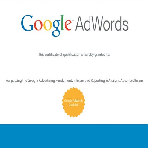 AdWords Certification | PDF