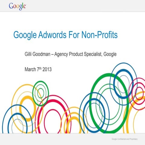 Google Adwords for non-profits | Gilli Goodman – Agency Product Specialist at...