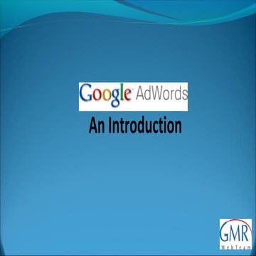 Google adwords Introduction