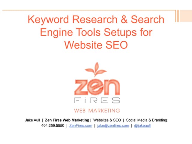 Google adwords keyword research & SEO tools setups