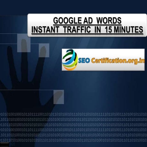 Google ad  words traffic 15 minutes