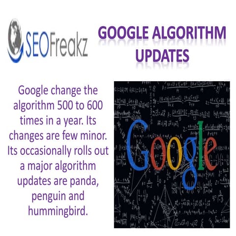 Google algorithm updates | PPTX