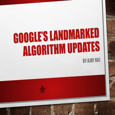 Google Algorithm Updates Presentation Pptx