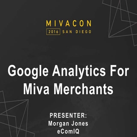 Google Analytics for Miva Merchants