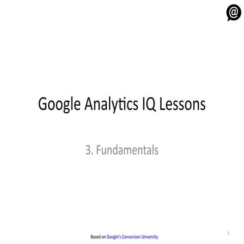 Google Analytics IQ Lesson 3: Fundamentals