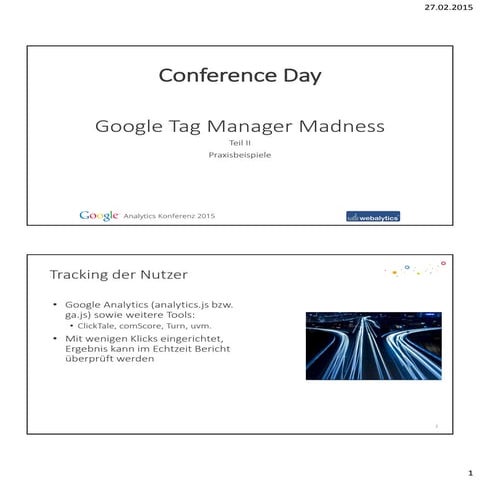 Google Analytics Konferenz 2015_Google Tag Manager Madness II Praxisbeispiele_Cem Alkan_webalytics